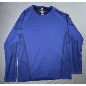 Mack Weldon Warm Shirt Mens XL Blue Long Sleeve Athletic Performance Training